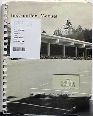 Fluke 8200A digital multimeter instruction manual
