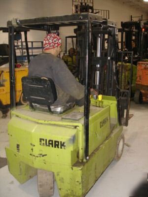 Forklift clark 3000LB cap electric cushion triple 