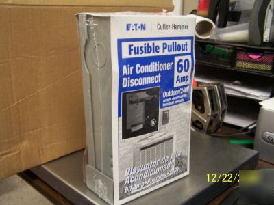 New cutler hammer ac disconnect fusible pullout 60 amp