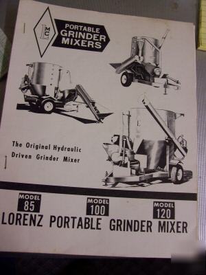 Operators lorenz portable grinder mixer 85 100 120 