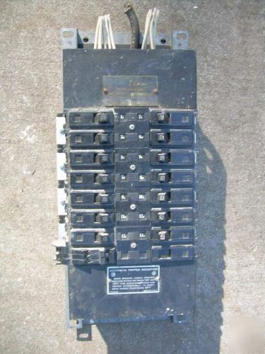 Westinghouse circuit breaker panel interior & breakers