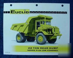 Euclid r-22 rear dump brochure 1966
