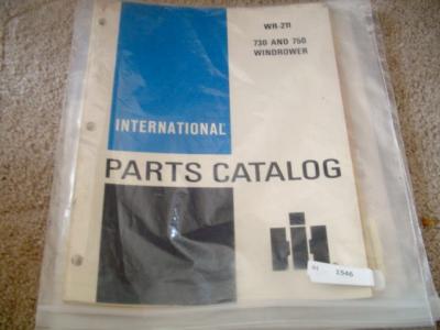 Ih international 730 350 windrower parts catalog