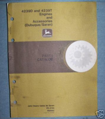 John deere engines and accessories 1986 parts catalog