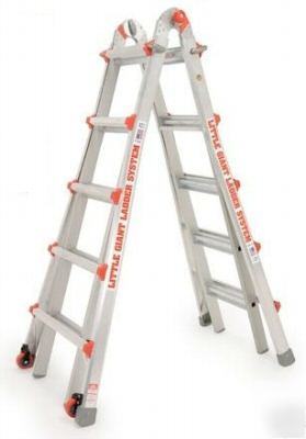 New 22 1A little giant ladder w/ work platform & wheels 