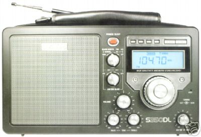 S350DL deluxe silver am/fm shortwave radio