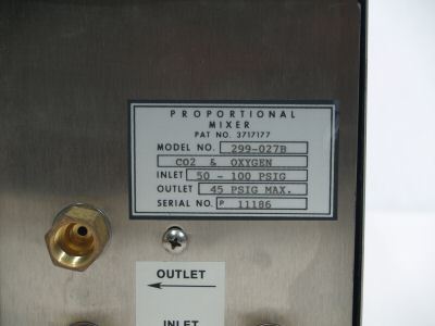 Smith CO2/O2 proportional gas mixer modell 299-027B
