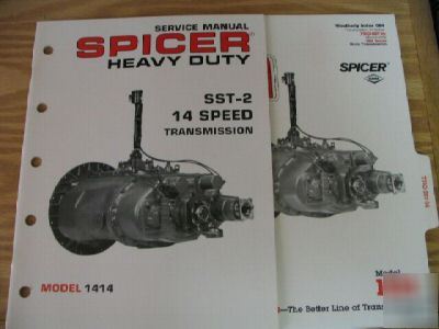 Spicer model 1414 transmission service & parts manuals