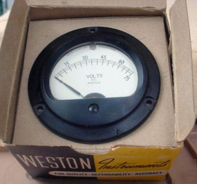 Vintage electronics volts d.c. meter weston indicator 