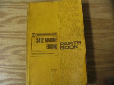 Caterpillar 3412 marine engine parts manual book