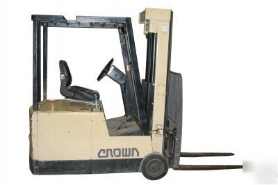 Crown forklift, electric 3000 lb capacity, 16 foot lift