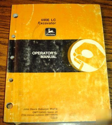 John deere 690E lc excavator operators manual jd