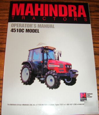 Mahindra 4510 c tractor operator's manual