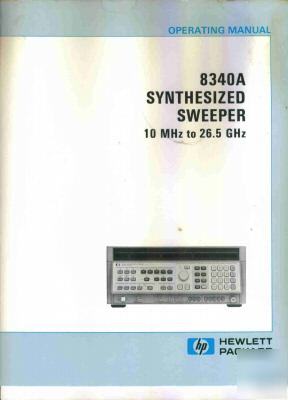 Manual for hp 8340A synthesized sweeper