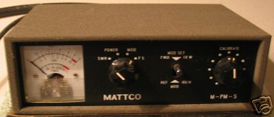 Mattco m-pm-s power-swr-mod-fs meter
