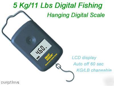 New -5 kg/11 lbs digital fishing hanging digital scale 