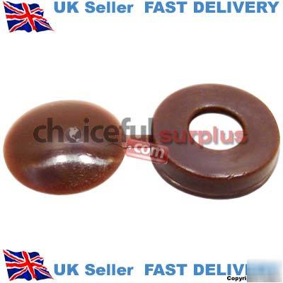 New brand brown screw caps & covers pack of 50