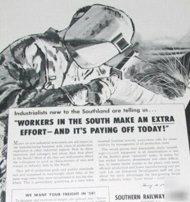 Southern railway system freight welding art -1958 ad