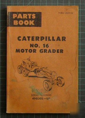 Cat caterpillar 16 motor grader parts manual book shop
