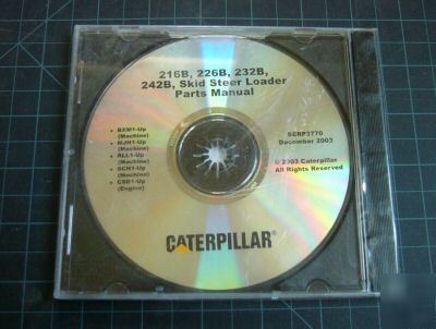 Cat caterpillar 216B 226B 232B 242B part manual book cd