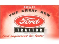 Ford 8N tractor sales brochure licensed reproduction