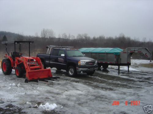 Kubota tractor , gooseneck trailer, gmc truck 2500HD