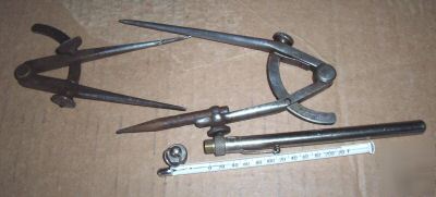Machinist tools divider, compass and more vintage 