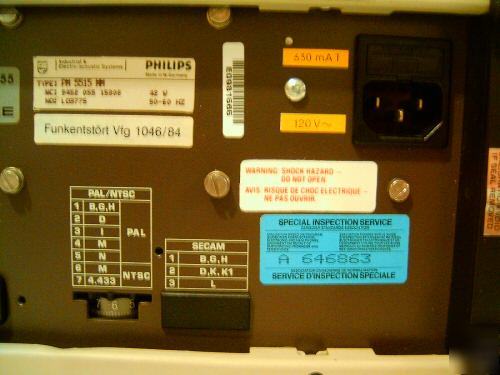 Philips pm 5515 color tv pattern generator PM5515 