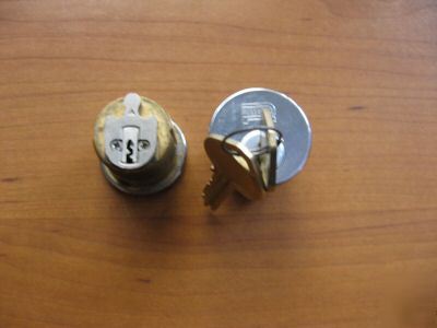 Russwin mortise cylinders (2) chrome lock locksmith