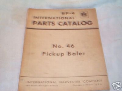 1965 international harvester NO46 pickup baler catalog
