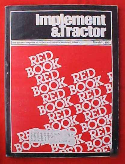 1989 i & t red book implement & tractor