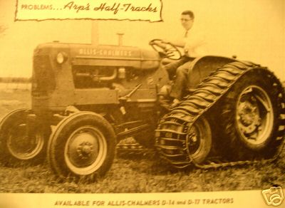 Allis chalmers D14 D17 tractor half track spec sheet ac