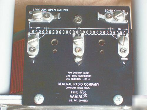 General radio W20 variac 0-140 v-25 a auto transformer 