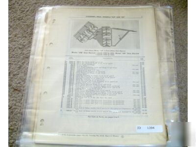 John deere model oh of disk harrow parts catalog manual
