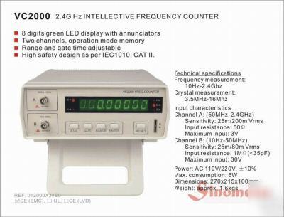 Mastech ham bench frequency counter - 10 hz - 2.4 ghz