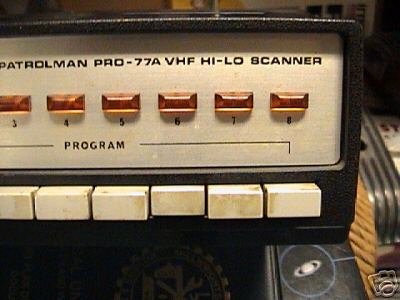 Realistic patrolman # pro-77A vhf hi-lo scanner