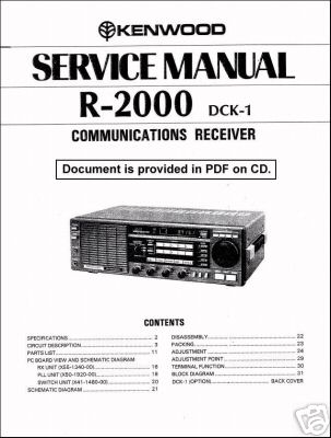 Trio kenwood r-2000 R2000 dck-1 DCK1 service manual