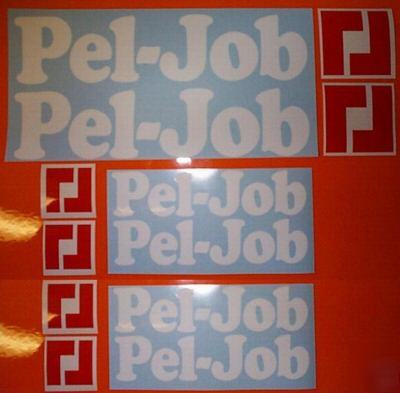 6 x pel-job stickers / decals. mini digger / peljob