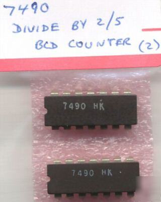 Ic - 7490 divide by 2/5 bcd counter (qty 2) mint