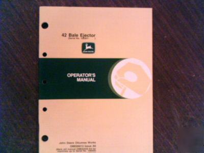 John deere 42 bale ejector operators manual