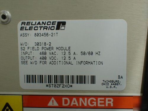 New 803456-21T reliance S2 field power module in box 