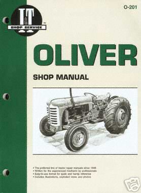 Oliver tractor i&t shop/service repair manual o 201 