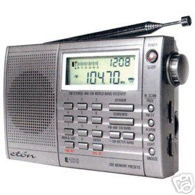  eton E100 portable am/fm shortwave radio sold as-is