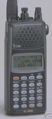Icom ic-R10 wideband receiver with accessories