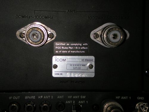 Icom ic-R9000 receiver w/ manuals & schematics, no mods