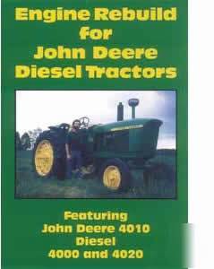 John deere tractor 4000 4020 4010 engine rebuild vhs