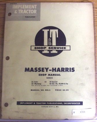 Massey harris 21 colt 23 mustang tractor i&t manual