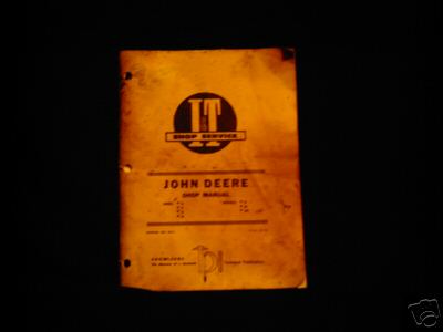 Shop manual for john deere published in 1953