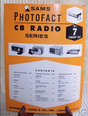 Vintage sams photofact cb radio series vol. 7 cb-7 1965