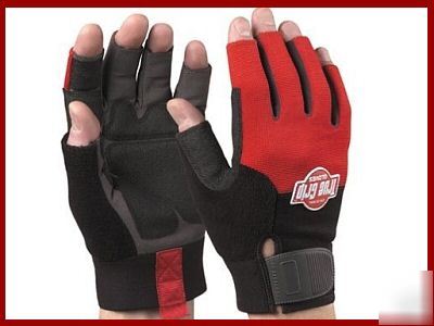 6 prs pack true grip agil mechanics work gloves, med